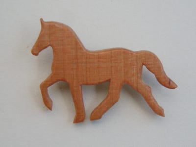 Anstecknadel Pferd Holz