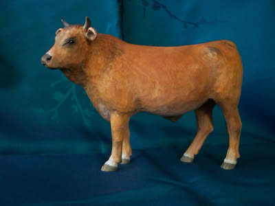 Krippenfigur Ochse Holz