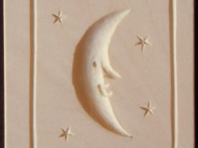 Backmodel Mond Sterne Holz