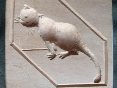 Backmodel Katze Holz