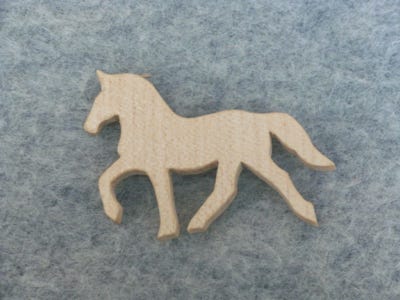 Anstecknadel Pferd Holz