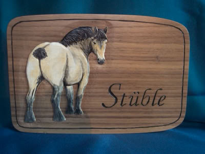 Türschild Relief Holz