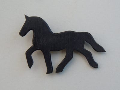 Anstecknadel Pferd Holz