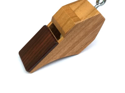 Trillferpfeife, Pfeife, Schüsselanhänger Holz