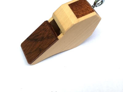 Trillferpfeife, Pfeife, Schüsselanhänger Holz