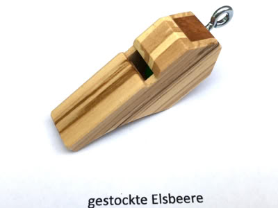 Trillferpfeife, Pfeife, Schüsselanhänger Holz