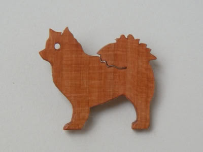 Anstecknadel Eule Holz